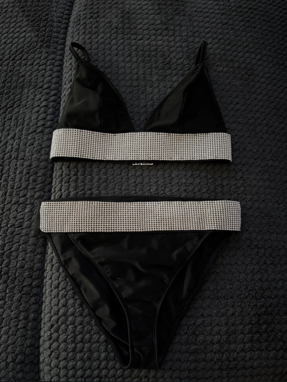 Windsor Black Bikini with Rhinestone Bands